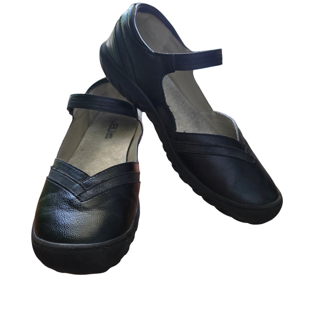 JBU Jambu Raven Black Vegan Leather Mary Jane Flats 8.5W B4RAV01W